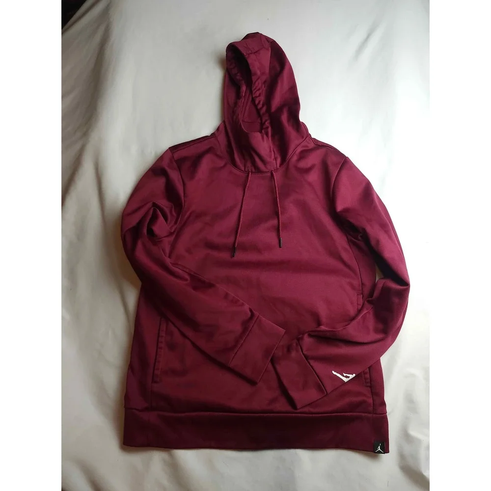 Jordan Therma-FIT Hoodie Maroon Burgundy Mens Small Pullover Sweatshirt